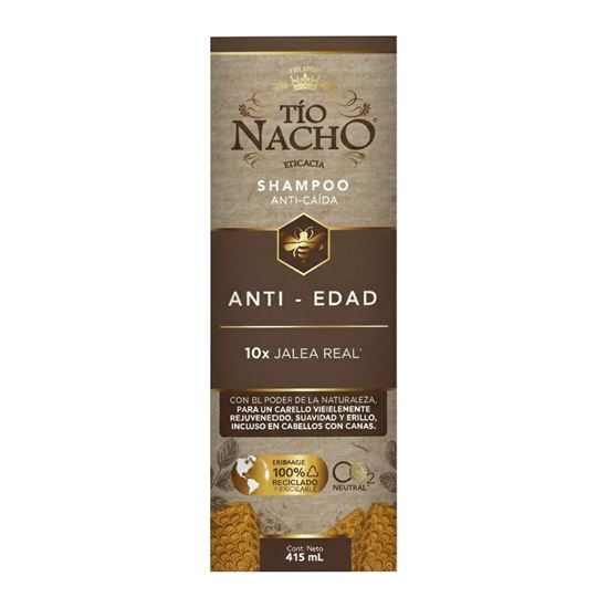 Imagen de Shampoo anti-caída y anti-edad con jalea real Tío Nacho 415ml