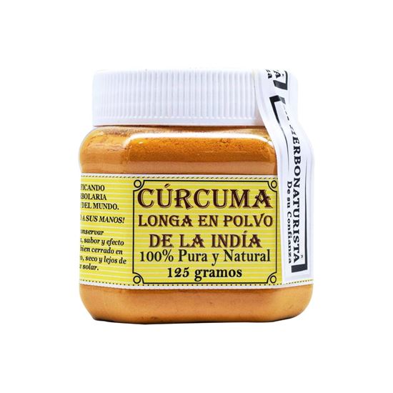Imagen de Cúrcuma longa en polvo de la India 100% pura y natural La Herbonaturista 125g