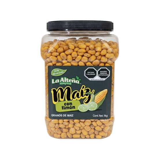 Imagen de Botana granos de maíz con limón La Alteña vitrolero 1kg