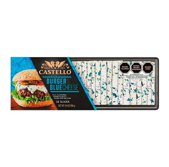 Imagen de Queso azul para hamburguesas Castello Burger Blue Cheese 22 rebanadas (550g)