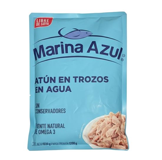 Imagen de Atún en trozos en agua Marina Azul en sobre 1220g
