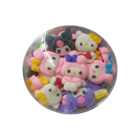 Imagen de Bombón en forma de Hello Kitty y sus amigos (Kuromi y My Melody) Ay Gummy 40 pzas