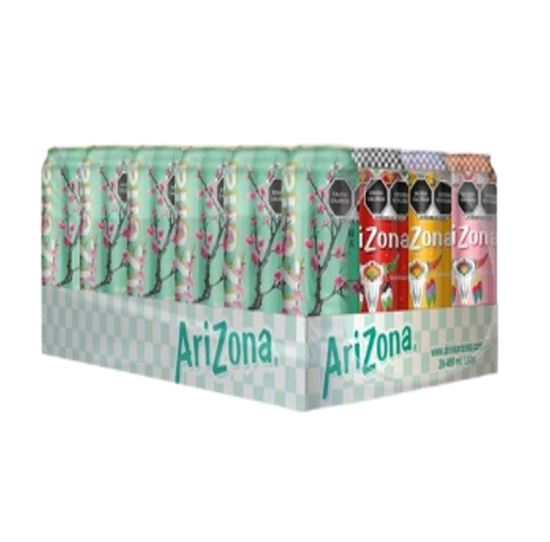 Imagen de Bebidas de sabores surtidos Arizona en lata paquete con 24 pzas de 460ml c/u