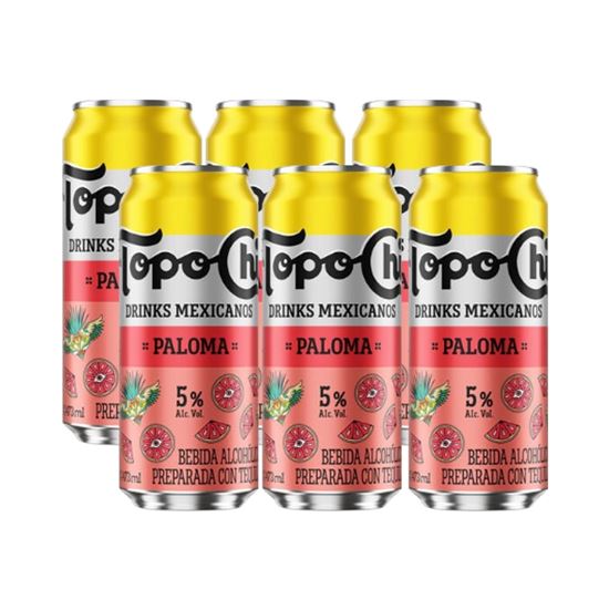 Imagen de Bebida preparada con tequila Topo Chico Drinks Mexicanos Paloma paquete de 6 latas de 473ml c/u