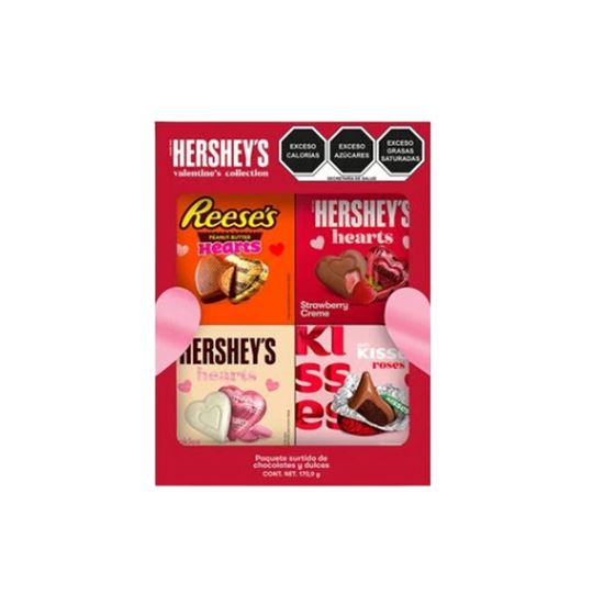 Imagen de Paquete surtido de chocolates y dulces Hershey's Valentine’s Collection 4 cajitas (170.9g)