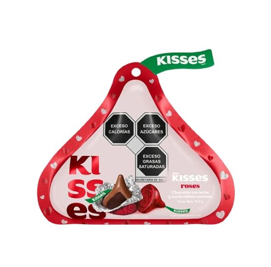 Imagen de Chocolate con leche y suave relleno cremoso Hershey’s Kisses Roses 73.9g