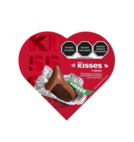 Imagen de Chocolate con leche y suave relleno cremoso Hershey’s Kisses Roses 36.9g