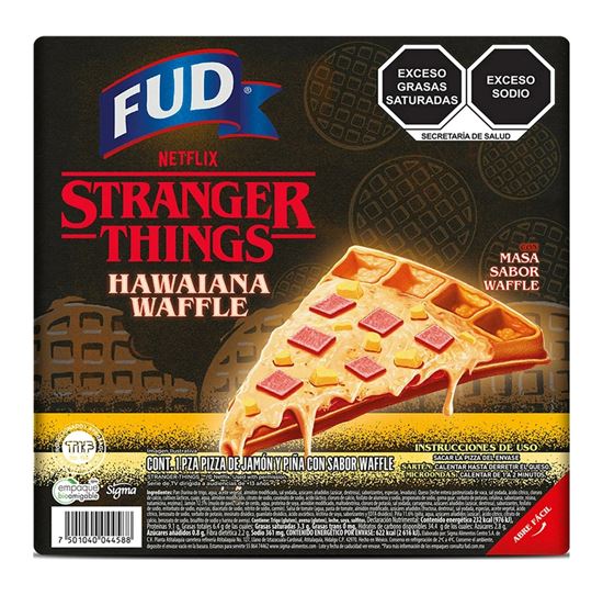 Imagen de Pizza instantánea de jamón y piña FUD Stranger Things Hawaiana Waffle