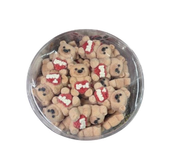 Imagen de Bombón en forma de osito de peluche con corazón “Love” Ay Gummy Teddy Café 40 pzas