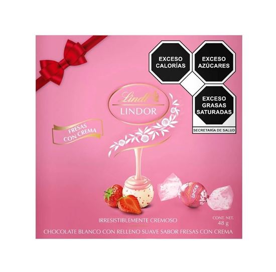 Imagen de Chocolates surtidos con relleno suave sabor fresas edición limitada San Valentín Lindt Lindor 168g