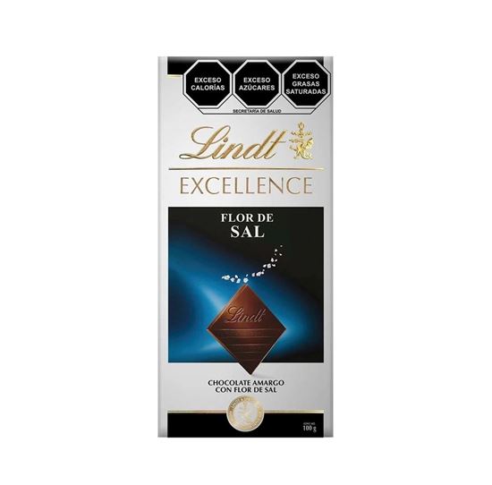 Imagen de Chocolate amargo con flor de sal Lindt Excellence en barra 100g