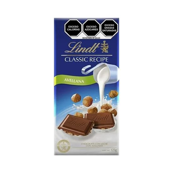 Imagen de Chocolate con leche con avellana Lindt Classic Recipe Avellana en barra 125g