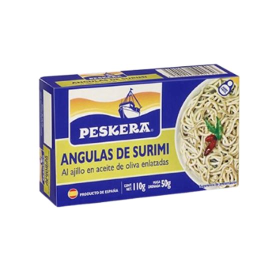 Imagen de Angulas de surimi al ajillo en aceite de oliva Peskera 110g