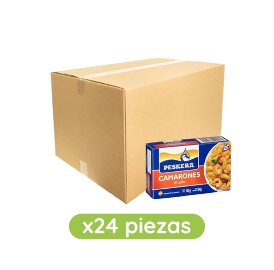 Imagen de Camarones al ajillo Peskera caja con 24 pzas de 105g c/u