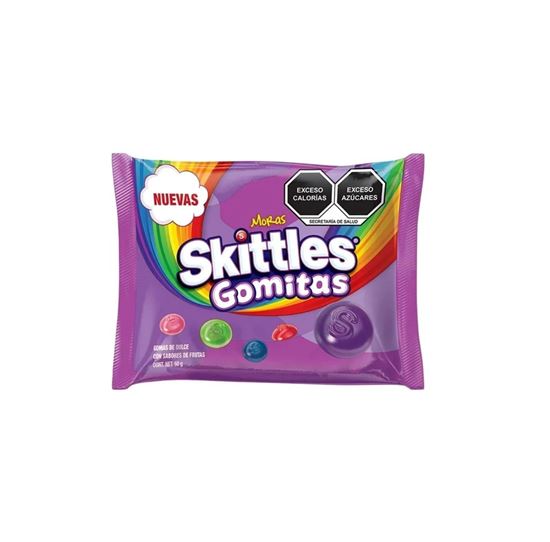 Imagen de Gomas sabores frutales Skittles Gomitas Moras 50g