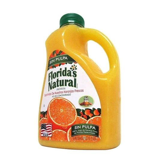 Imagen de Jugo de naranja premium 100% natural sin pulpa Floridas Natural galón 2.6L