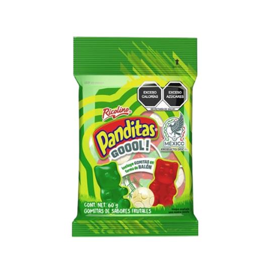 Imagen de Gomitas edición especial mundialista Ricolino Panditas GOOOL! 60g
