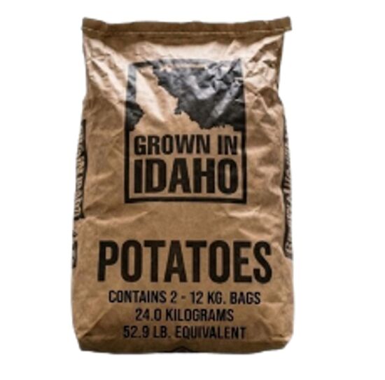 Imagen de Papa Idaho (Russet) ideal para hornear, freír y puré costal con 24kg aprox.