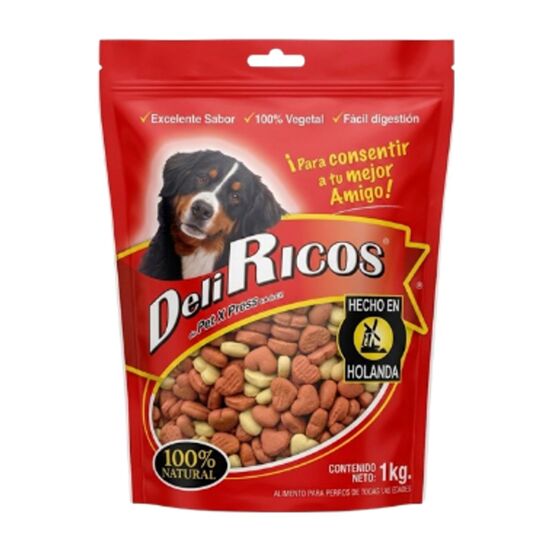 Imagen de Alimento 100% natural para perro en forma de corazón premios Pet X Press Deli Ricos en bolsa resellable 1kg