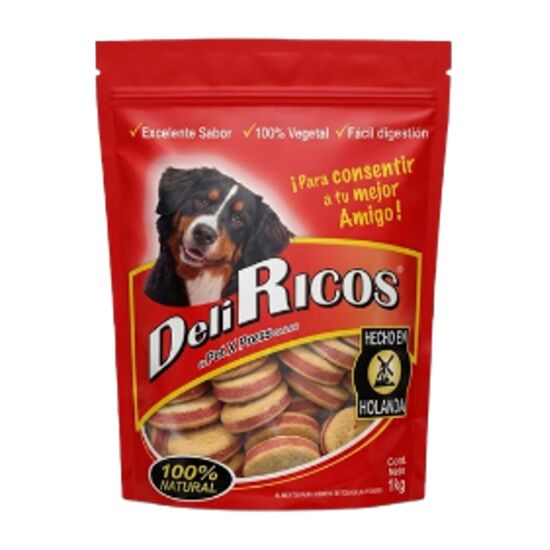 Imagen de Alimento 100% natural para perro en forma de galleta premios Pet X Press Deli Ricos en bolsa resellable 1kg