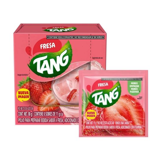 Imagen de Tang sabor fresa caja con 8 sobres de 11g c/u