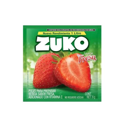 Imagen de Polvo para preparar bebida sabor fresa Zuko 8g