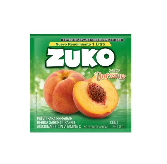 Imagen de Polvo para preparar bebida sabor durazno Zuko 8g
