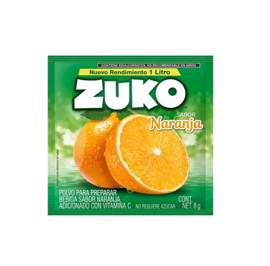 Imagen de Polvo para preparar bebida sabor naranja Zuko 8g