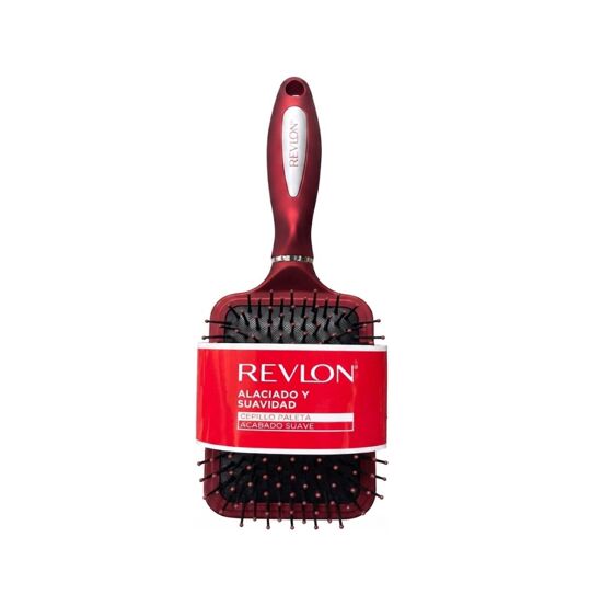 Imagen de Cepillo paleta color rojo acabado suave alaciado y suavidad Revlon