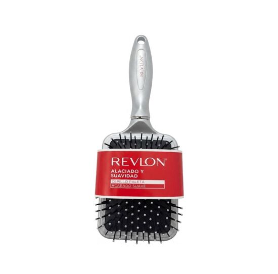 Imagen de Cepillo paleta color plateado acabado suave alaciado y suavidad Revlon