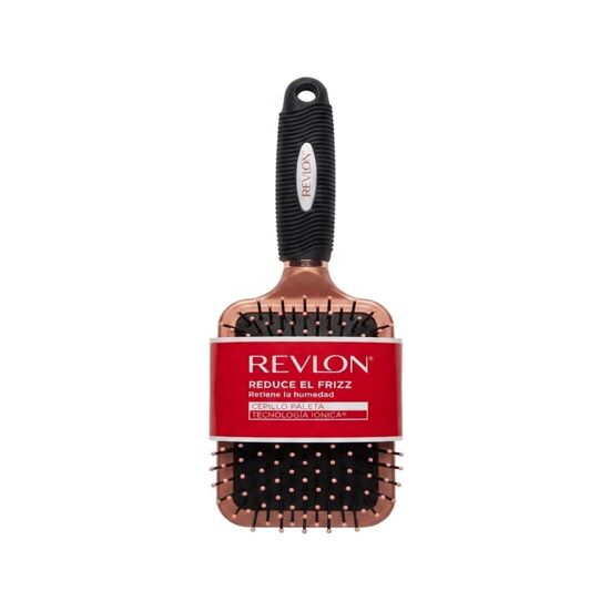 Imagen de Cepillo paleta color salmón con tecnología iónica que reduce el frizz y retiene la humedad Revlon