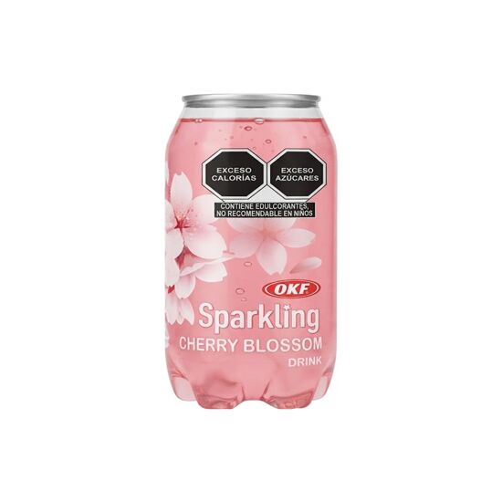 Imagen de Bebida carbonatada asiática sabor flor de cerezo cherry blossom OKF 350ml