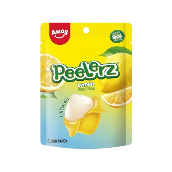 Imagen de Gomitas pelables sabor limón amarillo Amos Peelerz 65g