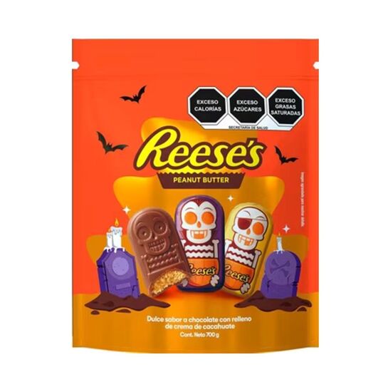 Imagen de Chocolate con relleno de crema de cacahuate Hershey's Reese's edición Halloween 700g