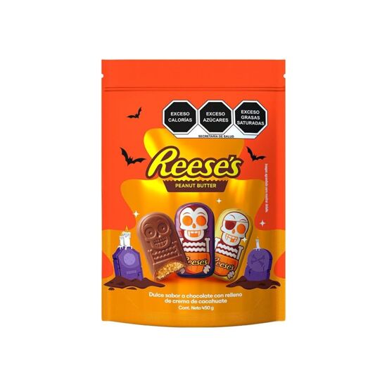 Imagen de Dulce sabor a chocolate con relleno de crema de cacahuate Reese’s edición Halloween 450g